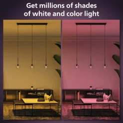 Philips Hue Smart Belysning|Smart Belysning|Luster Kuleformet LED-pære White and Color Ambiance E14 470 lm
