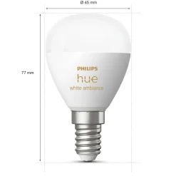 Philips Hue Smart Belysning|Smart Belysning|Luster Kuleformet LED-pære White Ambiance E14 470 lm 2-pk.