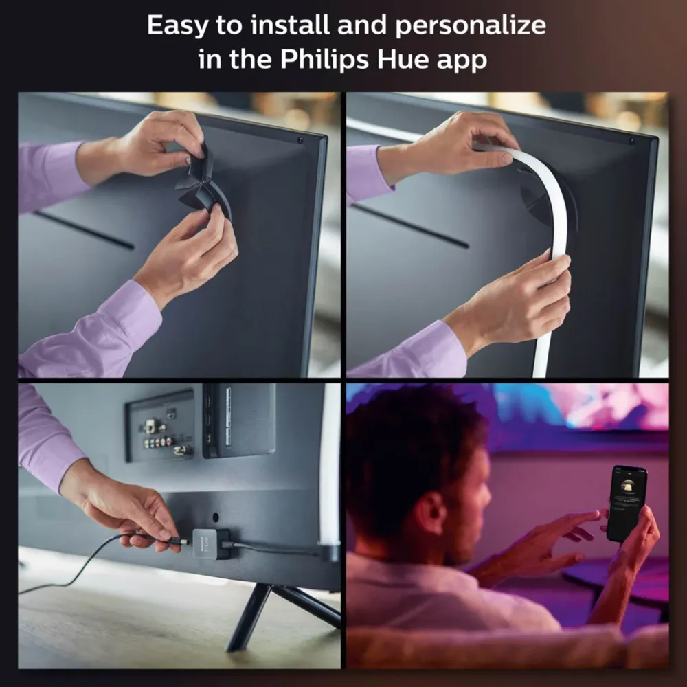Philips Hue Smart Belysning|Tv Og Tilbehør|Play Gradient Lightstrip for TV 75"