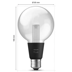 Philips Hue Smart Belysning|Smart Belysning|RGB G95 Smart LED-lampe E27 500 lm