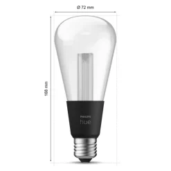 Philips Hue Smart Belysning|Smart Belysning|RGB ST72 Smart LED-lampe E27 500 lm