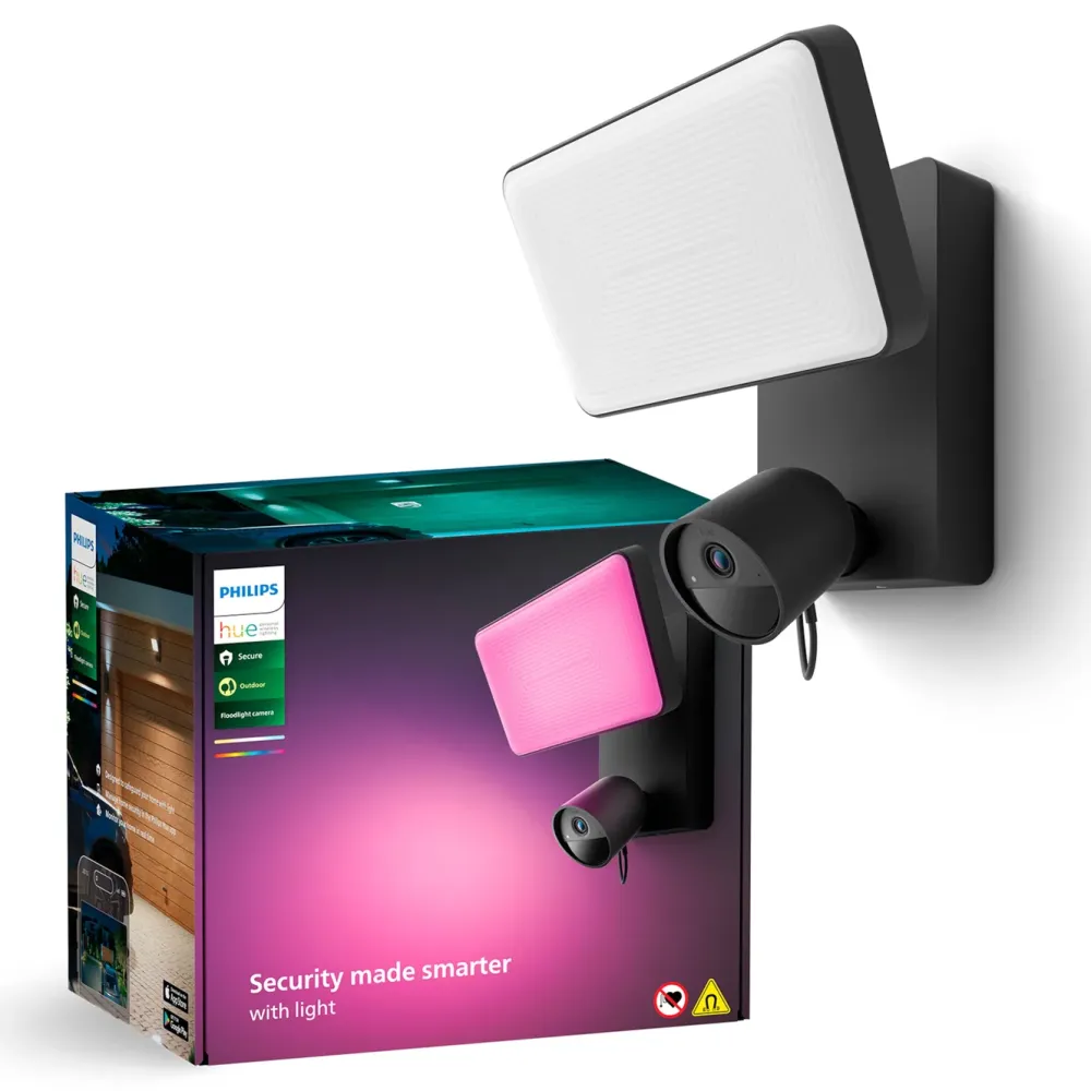 Philips Hue Philips Hue|Kameraovervåking|Secure Flood Light Camera
