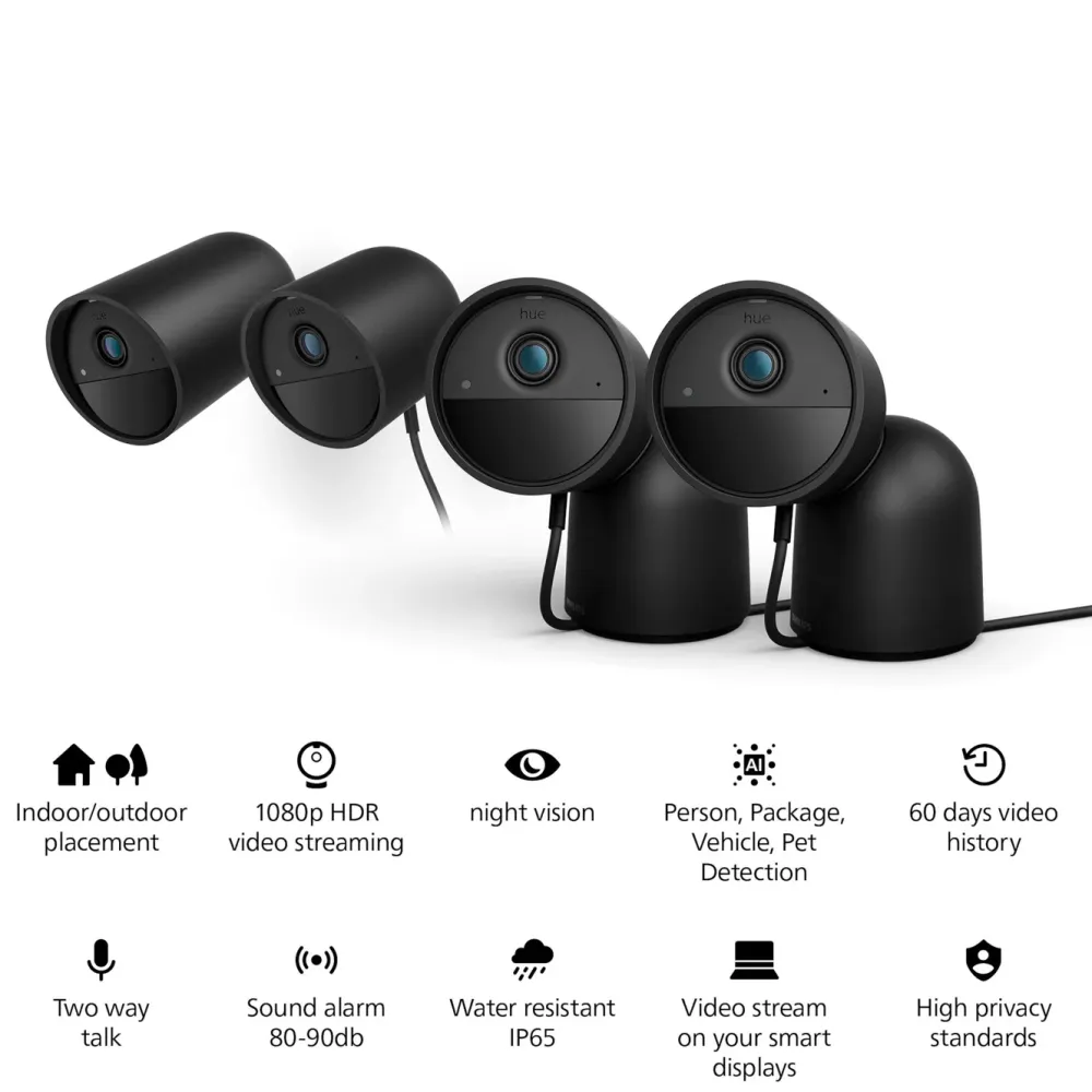 Philips Hue Philips Hue|Kameraovervåking|Secure Wired Cam