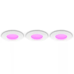 Philips Hue Smart Belysning|Philips Hue|Slank innfelt belysning Ø90 mm 3-pakning