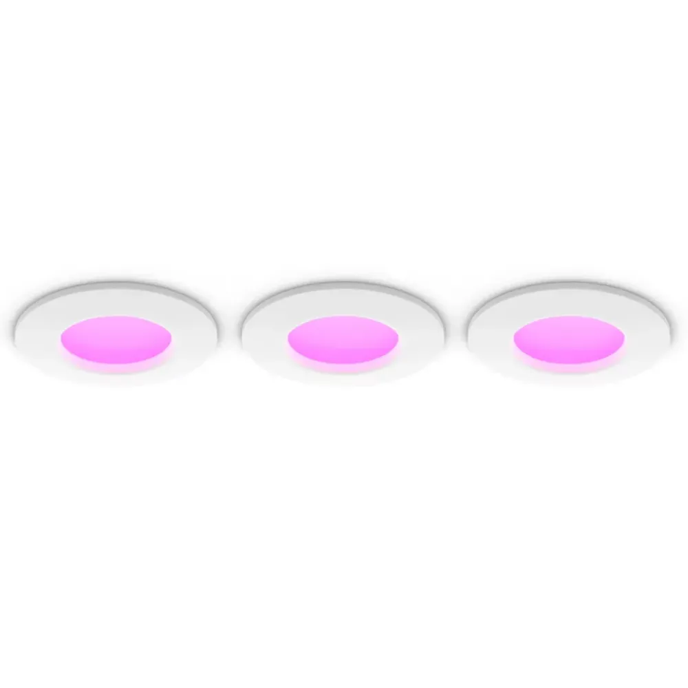Philips Hue Smart Belysning|Lampetilbehør|Slim innfelt spotlight 90 mm 3-pk.