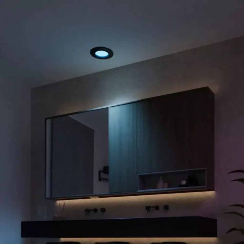 Philips Hue Smart Belysning|Lampetilbehør|Slim innfelt spotlight 90 mm 3-pk.