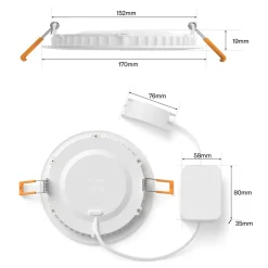 Philips Hue Smart Belysning|Philips Hue|Slim innfelt spotlight 170 mm 1-pk.