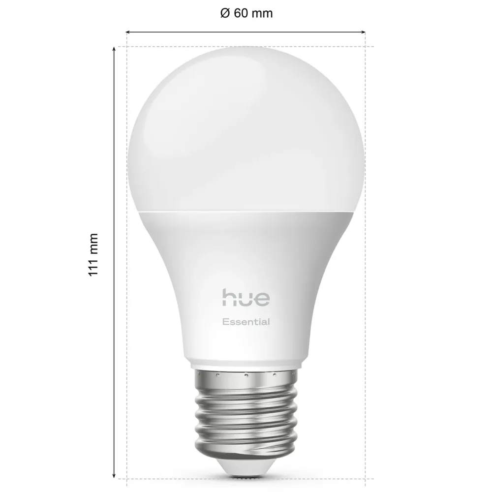 Philips Hue Smart Belysning|Philips Hue|Startpakke Essential: 3x White & Color E27 + Bridge