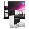 Philips Hue Smart Belysning|Philips Hue|Startpakke Pro: 3x White & Color E27 + Dimmer + Bridge Pro