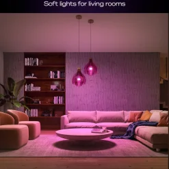 Philips Hue Smart Belysning|Philips Hue|Startpakke Pro: 3x White & Color E27 + Dimmer + Bridge Pro
