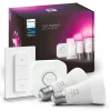 Philips Hue Smart Belysning|Philips Hue|Startpakke: 2x White & Color E27 + Dimmer + Bridge
