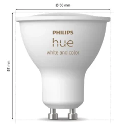 Philips Hue Smart Belysning|Smart Belysning|Startpakke: 3x White & Color GU10 + Dimmer + Bridge
