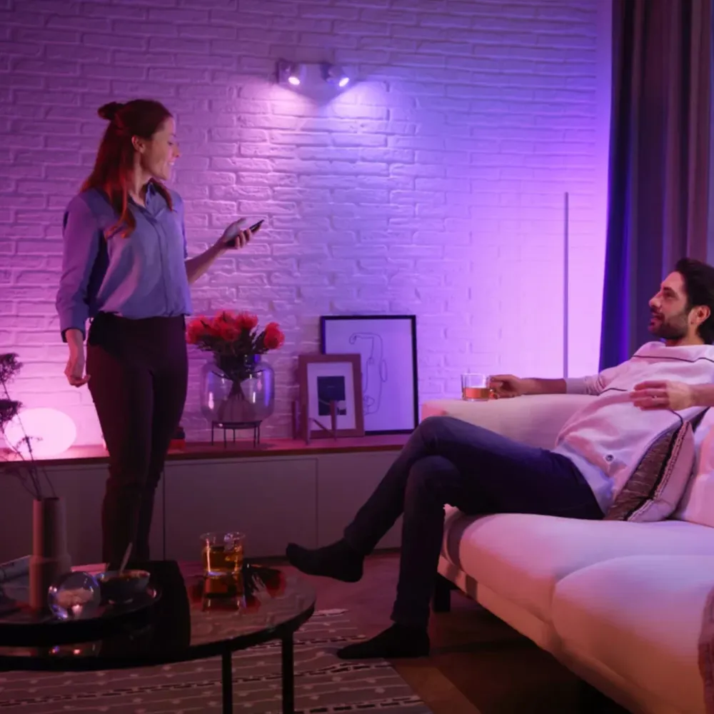 Philips Hue Smart Belysning|Smart Belysning|Startpakke: 3x White & Color GU10 + Dimmer + Bridge