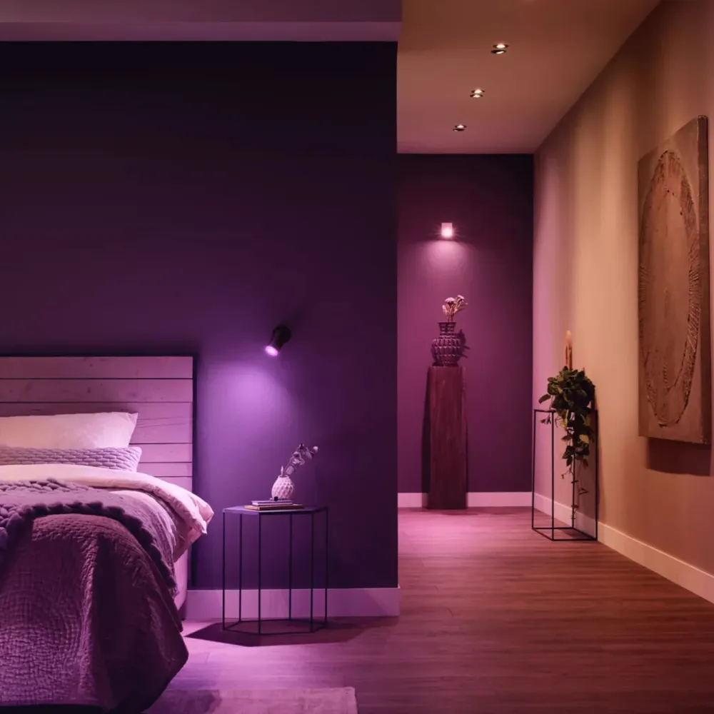 Philips Hue Smart Belysning|Smart Belysning|Startpakke: 3x White & Color GU10 + Dimmer + Bridge