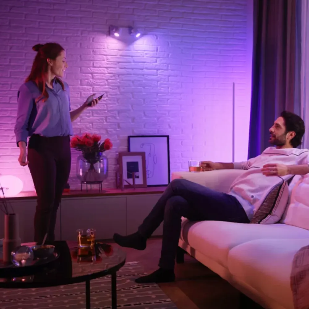 Philips Hue Smart Belysning|Philips Hue|White & Color Ambiance GU10 – Startpakke med Bridge Pro