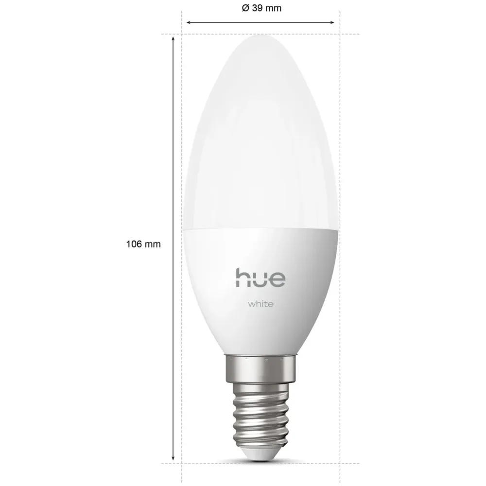 Philips Hue Smart Belysning|Philips Hue|White smart LED-kronlys E14 1-pk.