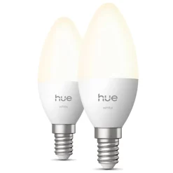 Philips Hue Smart Belysning|Philips Hue|White smart LED-kronlys E14 2-pakning
