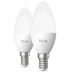 Philips Hue Smart Belysning|Philips Hue|White smart LED-kronlys E14 2-pakning