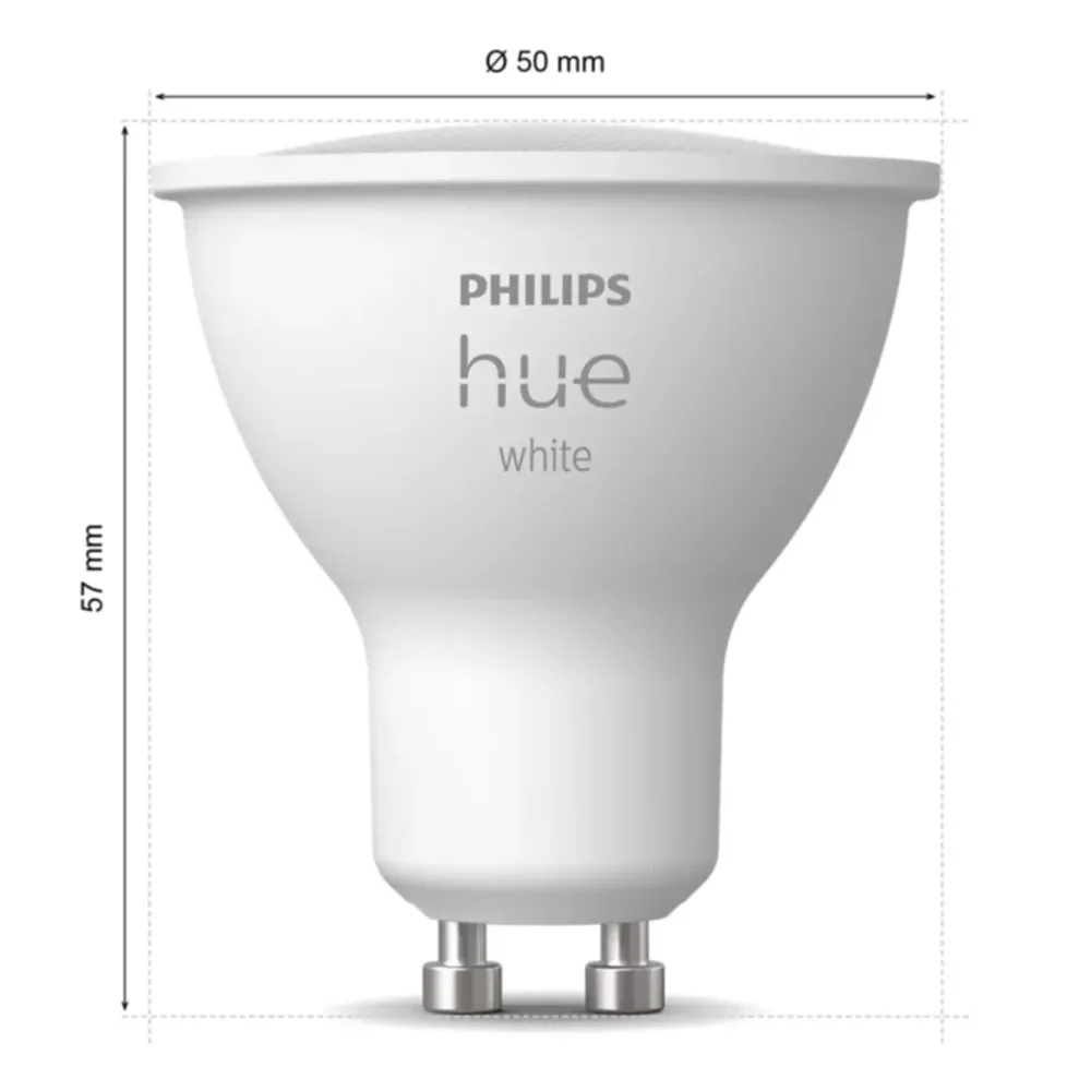 Philips Hue Smart Belysning|Philips Hue|White Smart LED-pære GU10 400 lm 2-pack