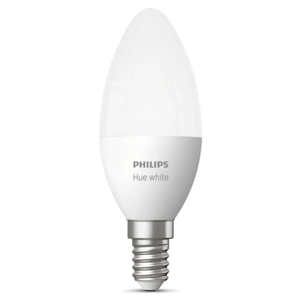 Philips Hue Smart Belysning|Smart Belysning|White Smart LED-pære E14 470 lm 1-pk.