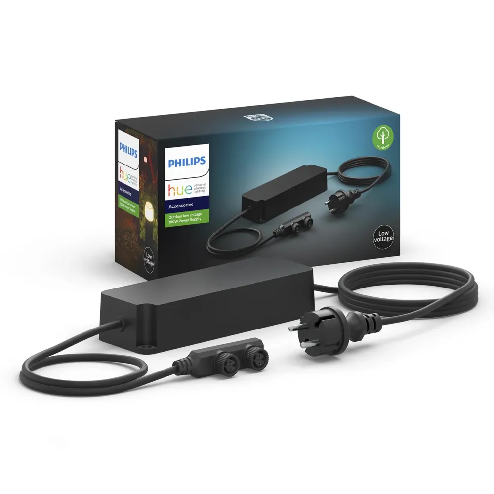 Philips Hue Lampetilbehør|Philips Hue|100 W strømadapter for utendørsbelysning