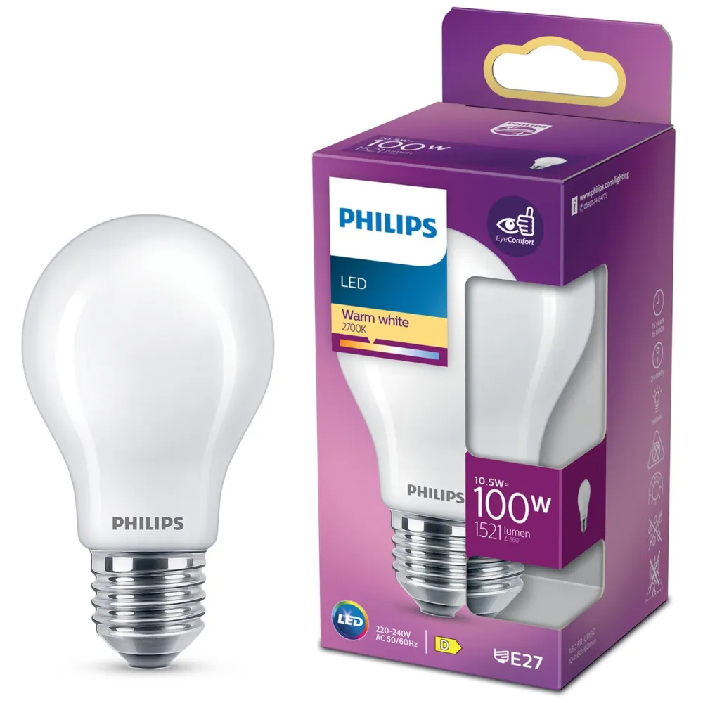 Philips Lyskilder|LED-globepære E27 1521 lm