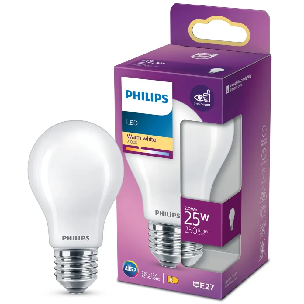 Philips Lyskilder|LED-globepære E27 250 lm