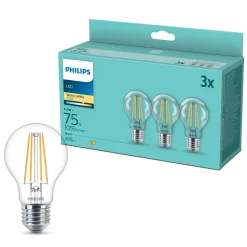 Philips Lyskilder|LED-pære E27 1055 lm 3-pk.