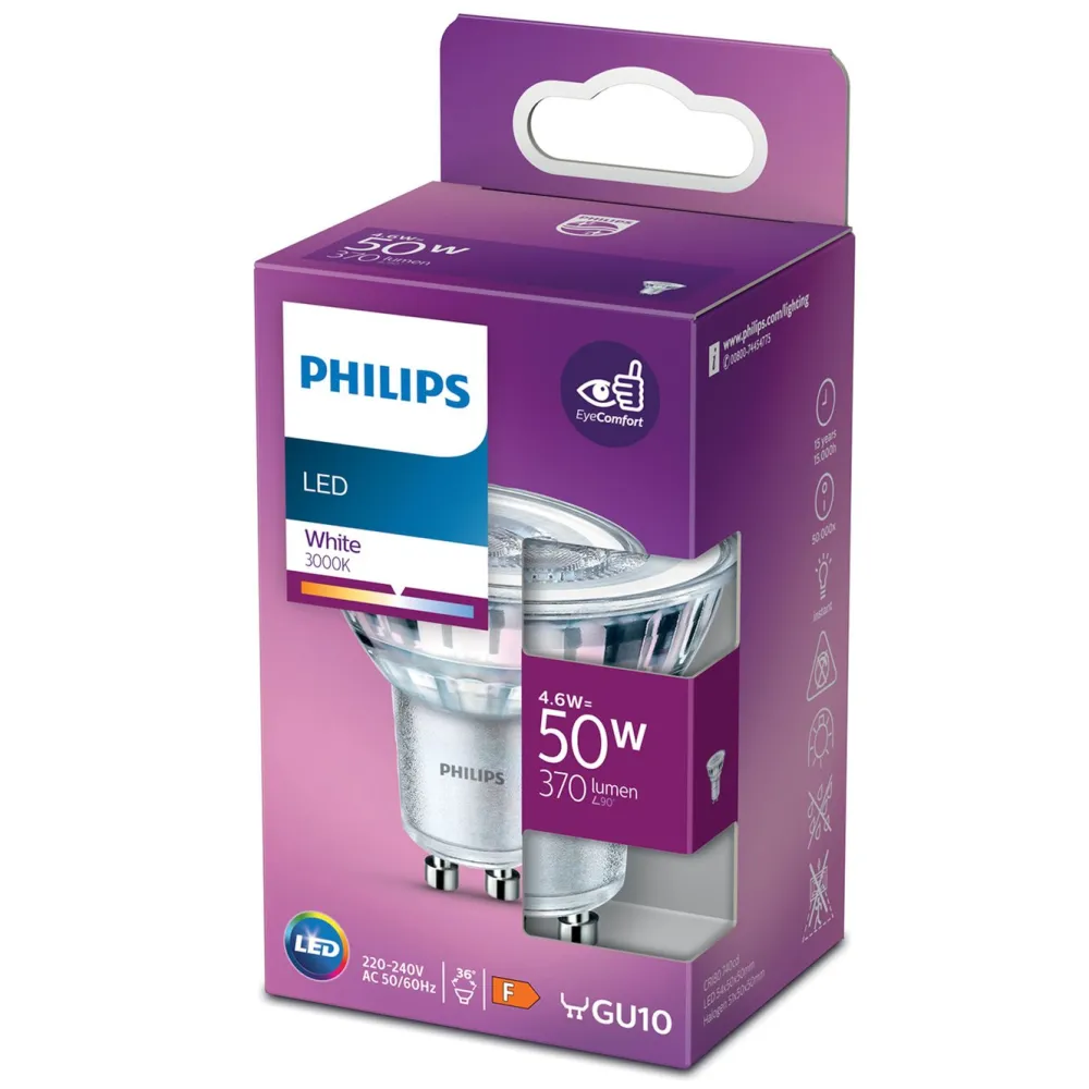 Philips Lyskilder|LED-pære GU10 370 lm