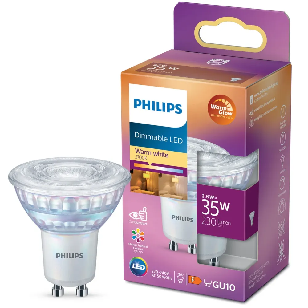 Philips Lyskilder|LED-pære GU10 230 lm