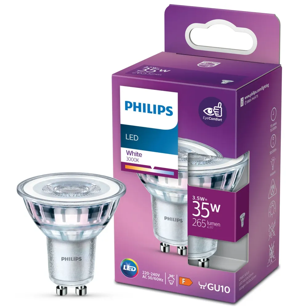 Philips Lyskilder|LED-pære GU10 265 lm