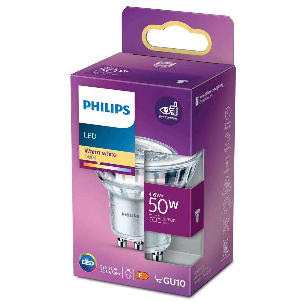 Philips Lyskilder|LED-pære GU10 355 lm