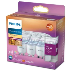 Philips Lyslenker|Taklamper|LED-pære GU10 230 lm 3-pk.
