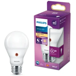 Philips Lyskilder|LED-pære med skumringsrele E27 806 lm