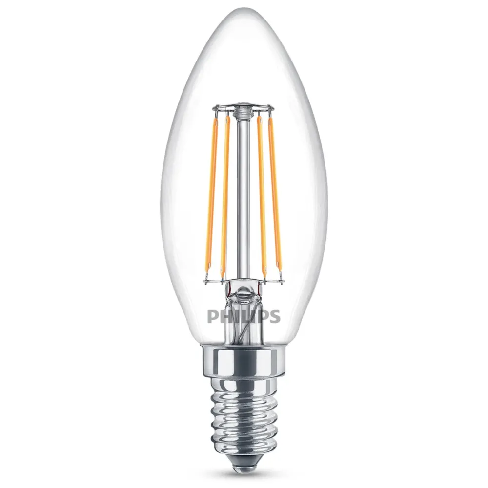 Philips Lyskilder|LED-pære Mignon LED E14 470 lm 3-pk.