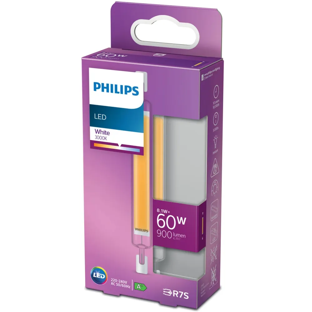 Philips Lyskilder|LED-rør R7s 118 mm 900 lm