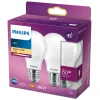 Philips Lyskilder|Frostet LED-pære E27 806 lm 2-pk.