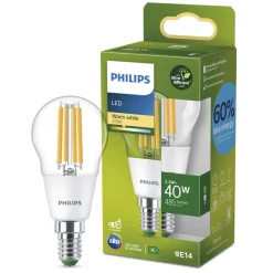 Philips Lyskilder|Ultra Efficient E14 Kuleformet LED-pære 485 lm