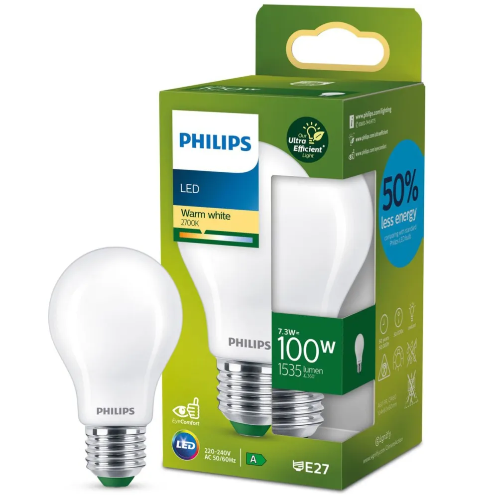 Philips Lyskilder|Ultra Efficient E27 LED-pære 1535 lm