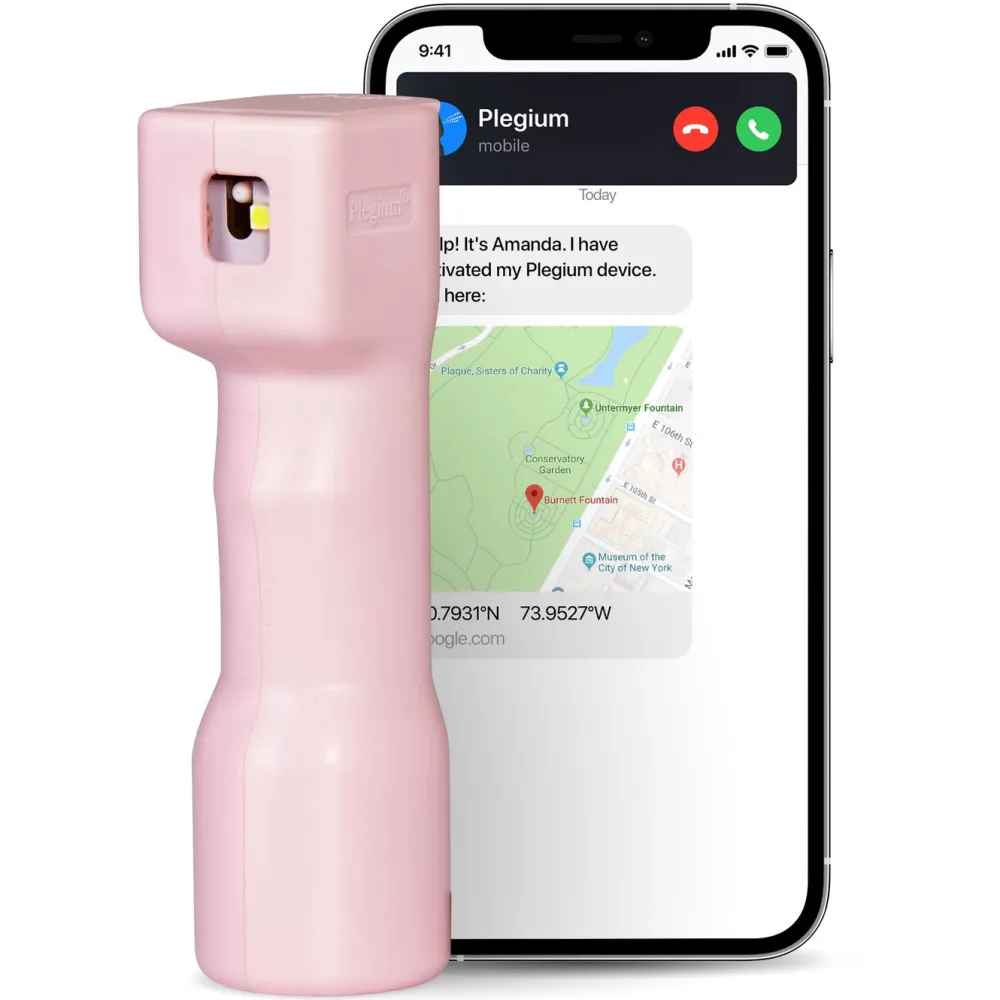 Plegium Reiseeffekter|Overfallsalarm|Smart forsvarsspray med Bluetooth