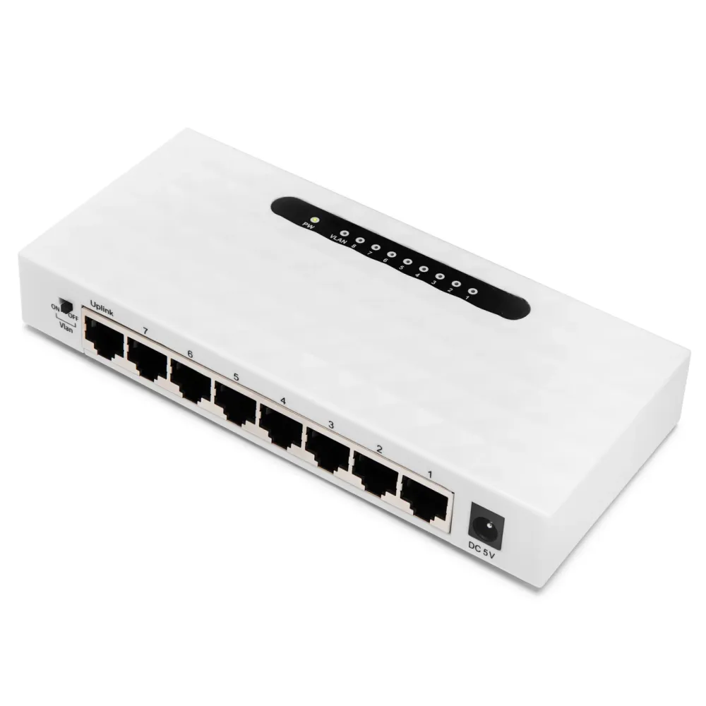 Plexgear Kablet Nettverk|CA104 Gigabitswitch 8-porter Gen.2