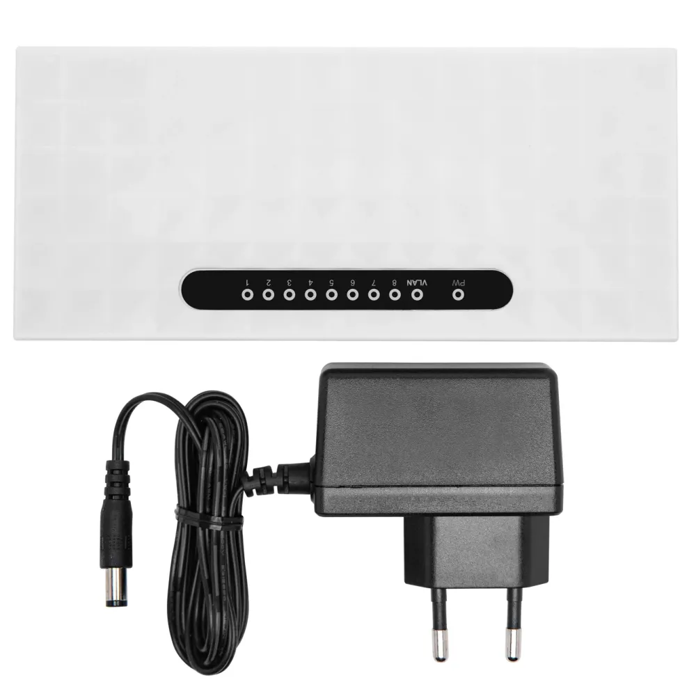 Plexgear Kablet Nettverk|CA104 Gigabitswitch 8-porter Gen.2