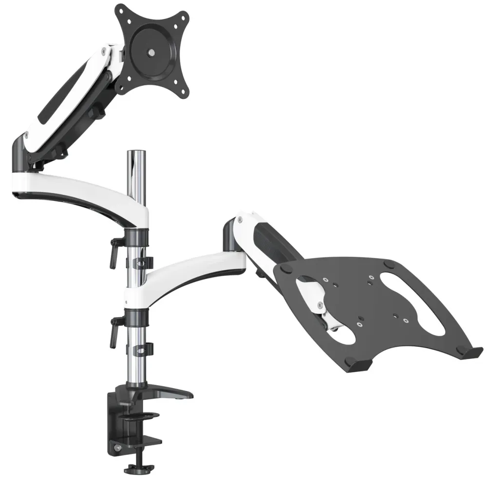 Plexgear Skjermfeste|Tilbehør Til Bærbar Pc|Kombinert bordfeste for laptop og monitor 13-32"
