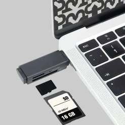Plexgear Lagring|Tegnebrett|Minnekortleser med OTG for SD og Micro-SD