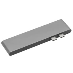 Plexgear Kabler Og Adaptere|Usb|Multiadapter for Thunderbolt 3 Space gray