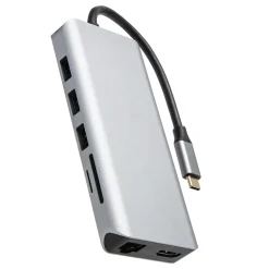 Plexgear Mac-Tilbehør|Hdmi|Multiadapter for USB-C med 12 tilkoblinger