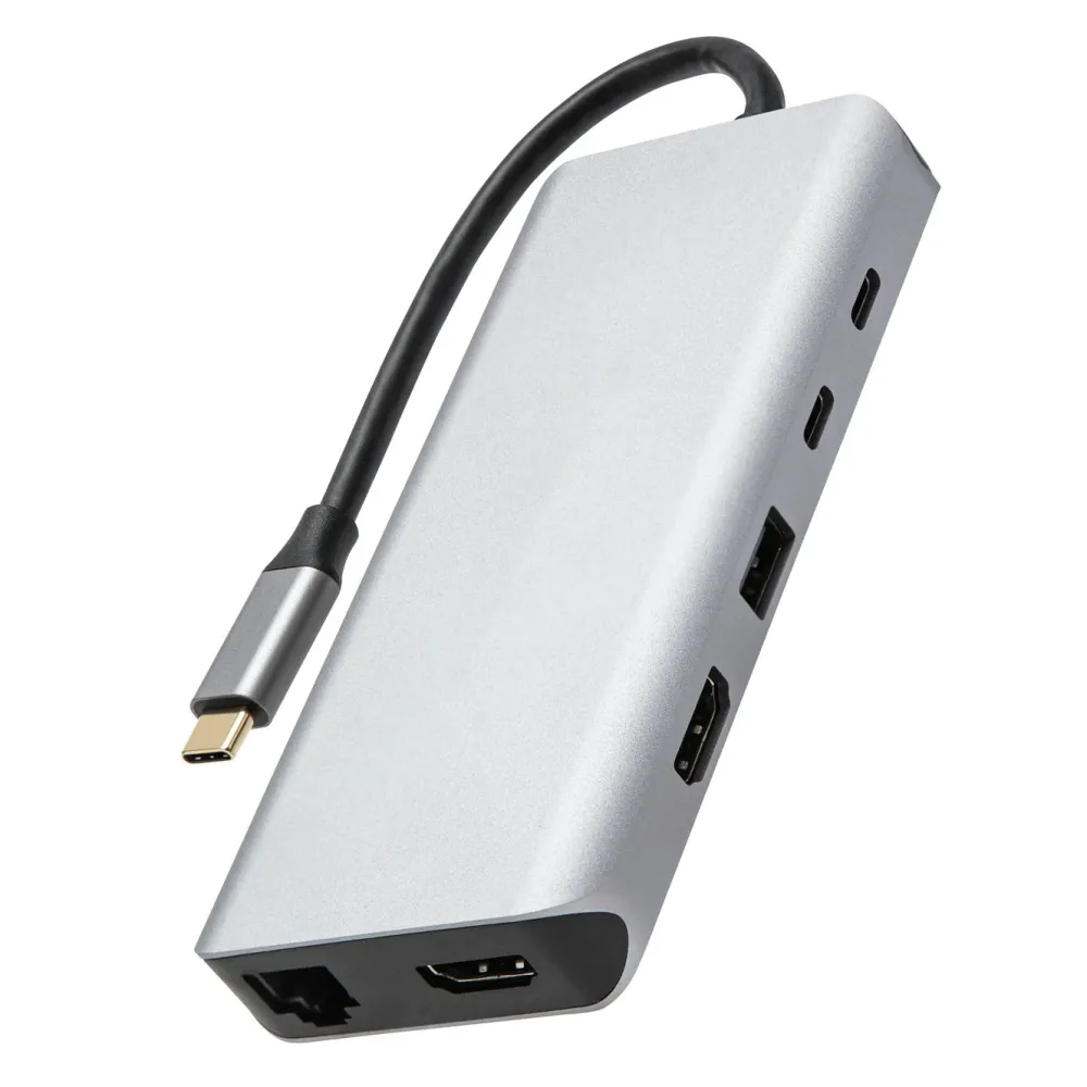 Plexgear Mac-Tilbehør|Hdmi|Multiadapter for USB-C med 12 tilkoblinger