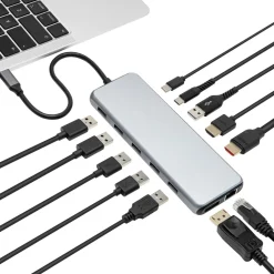 Plexgear Kabler Og Adaptere|Usb|Multiadapter for USB-C med 13 tilkoblinger