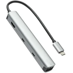 Plexgear Kabler Og Adaptere|Usb|Multiadapter for USB-C med 6 porter