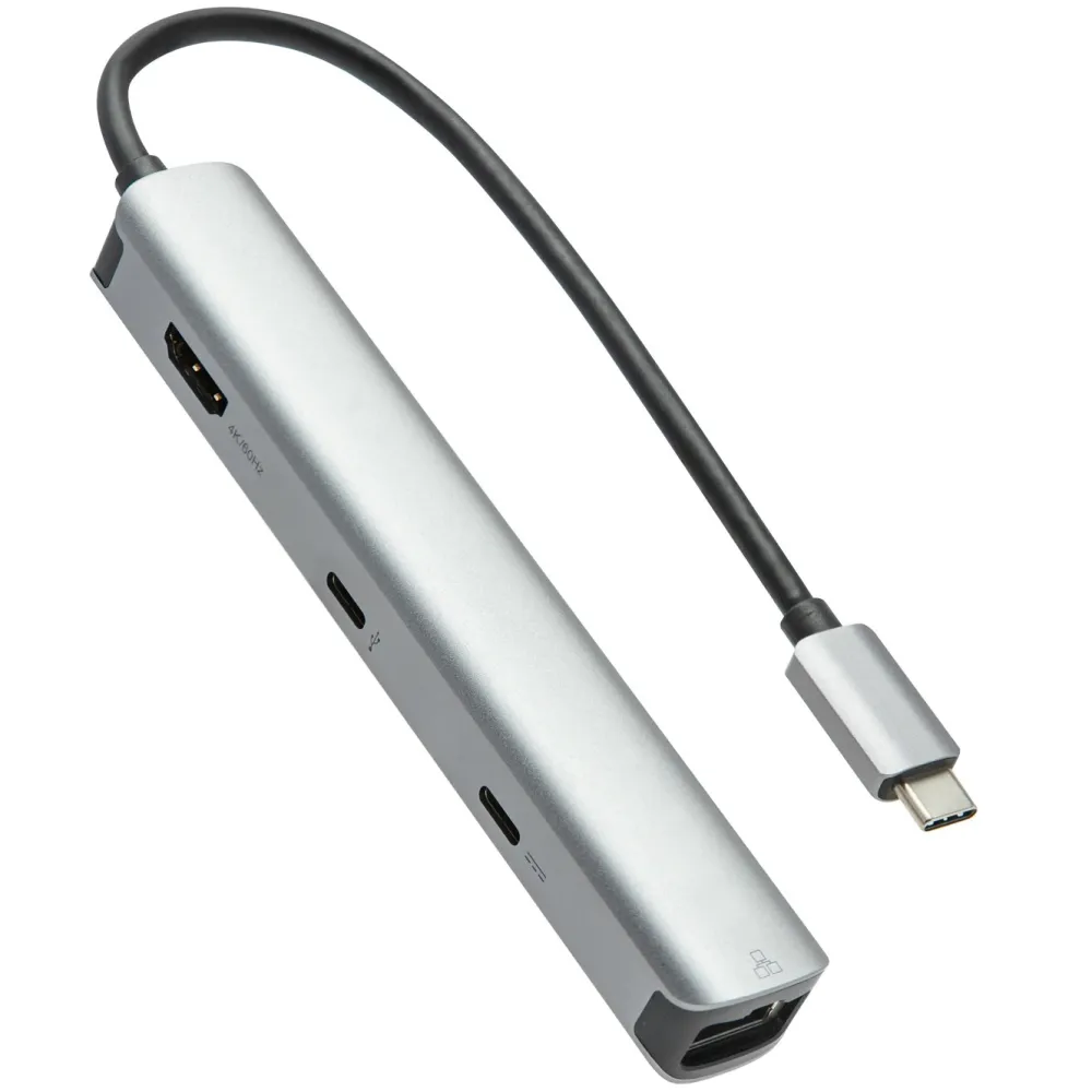 Plexgear Kabler Og Adaptere|Usb|Multiadapter for USB-C med 6 porter